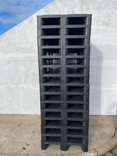 10 x Black Plastic Euro Pallets 1200 x 800 x 160mm - B Grade