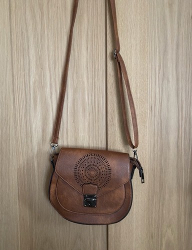 Brown faux leather - leather, hippy