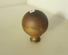 Victorian Brass Curtain Pole Rail End Antique Finial Old Vintage Bed Knob