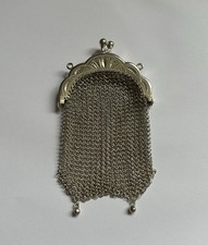 1912 Hallmarked Silver Chain Mail Coin Purse