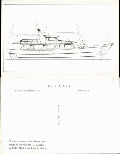 Motor sailer green - motor,