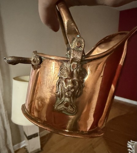 Vintage copper coal scuttle - vintage,