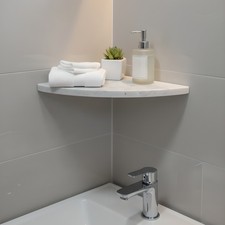 Bianco Carrara Polished Marble Corner Shelf - per PIECE