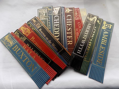 Vintage leather bookmarks - vintage,
