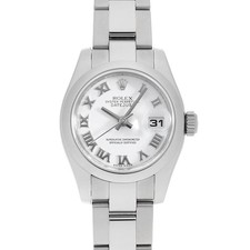 ROLEX Datejust 179160 white Roman 3 row oyster bracelet Random Number second...