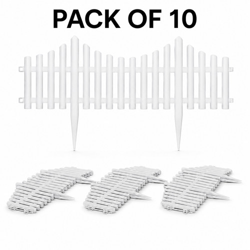 Lawn border fence - lawn, white