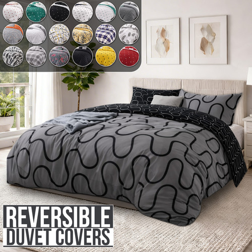 Luxury reversible duvet cover - reversible,