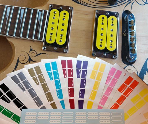 Guitar pickup inlay decal - guitar,