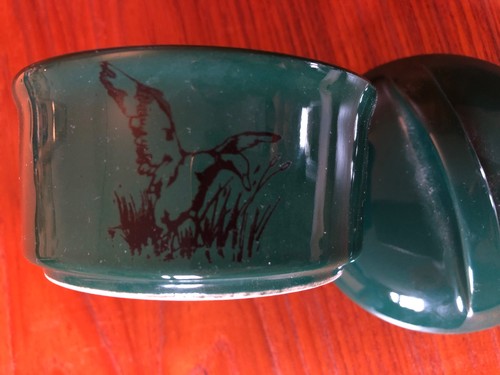 Butter keeper with wild ducks - butter,