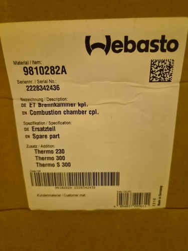Webasto combustion chamer - webasto,