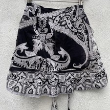 Silk Apron Wrap Skirt Womens