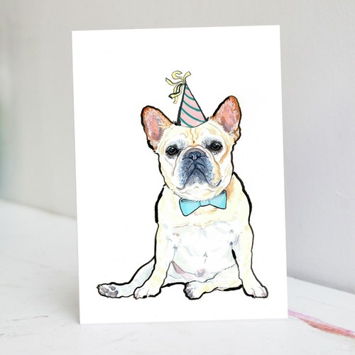 Cream white french bulldog - french,