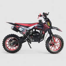 SRC-Moto Mini 49cc Dirt Bike Petrol 50cc Kids off-road Motorbike Scrambler RED