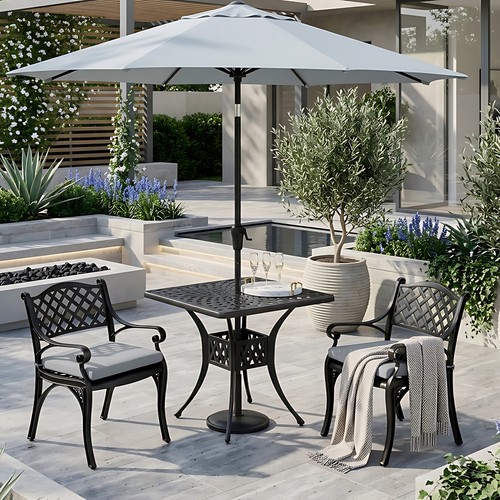 Cast aluminium garden - aluminium, table