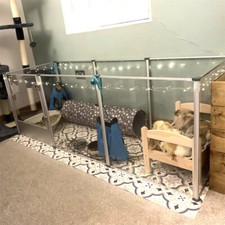 3 in 1 Dog Whelping Pen Box Large Heavy Duty Dog Playpen Cage Crate Anti-anxiety