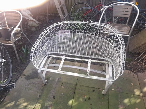 Vintage cast iron garden bench - iron,