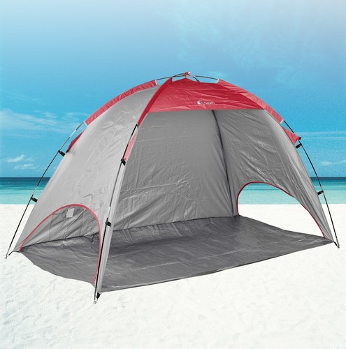 Portable red tent beach - red,