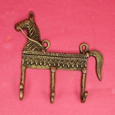 Horse Shape Antique Style Handcrafted Brass Cap Towel Cloth Key Wall Hanger Hook