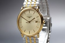 Near MINT Longines Grande Classic L4.677.2  Gold Quartz 34mm Men's Watch JAPAN