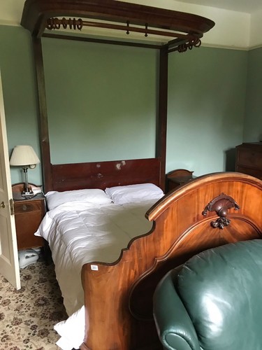 Antique half tester double bed - antique,