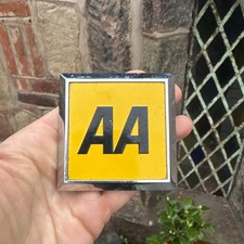 Vintage AA Square Car Badge
