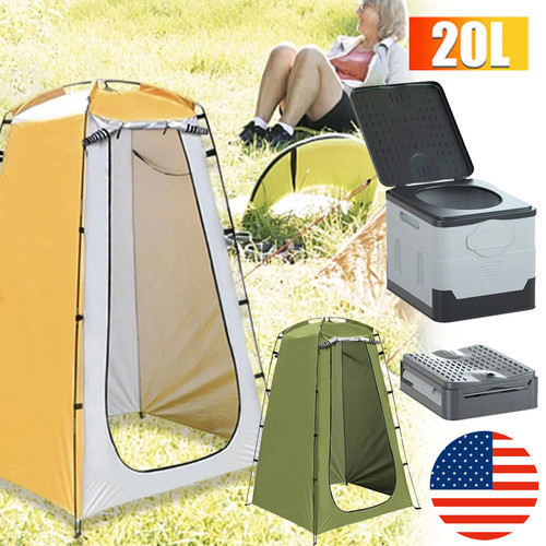Portable toilet and privacy - portable,