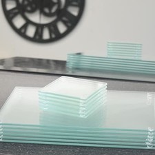 6x Clear Glass Rectangle