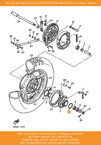 Yamaha ring 93210 57428 - yamaha, 93210-57428