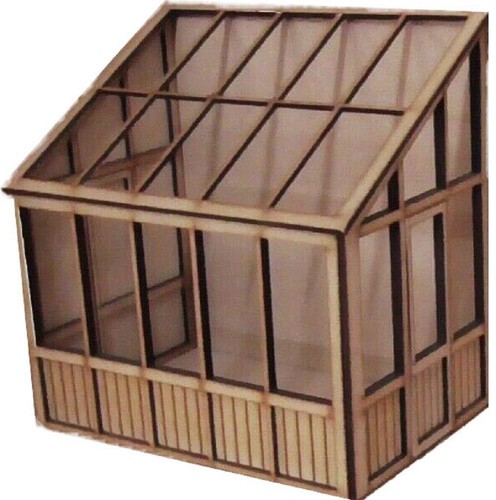Dolls house lean greenhouse - lean,
