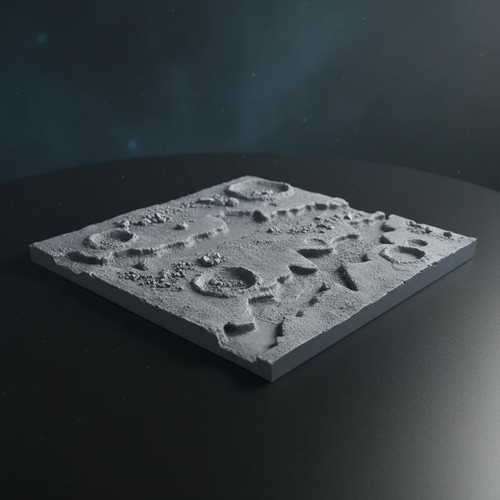 Moon surface display - moon, base