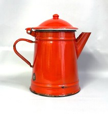 Vintage Red and White Enameled