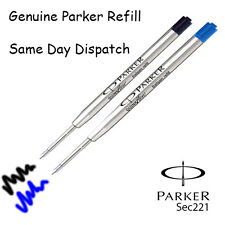GENUINE PARKER BALLPOINT REFILL BIRO MEDIUM BLACK BLUE SMOOTH WRITING QUINK FLOW