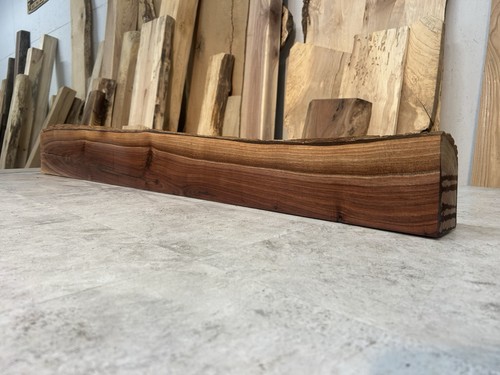 Solid figured walnut - figured, fireplace
