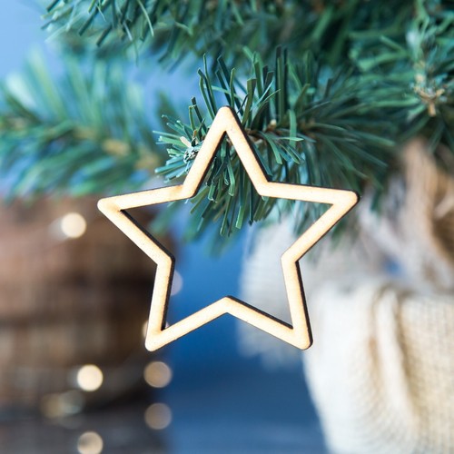Wooden mdf shapes christmas - wooden,