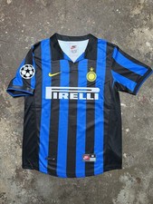 Inter Milan Ronaldo #9 Shirt Large BNWT 1998/99 Retro Home UCL Patch