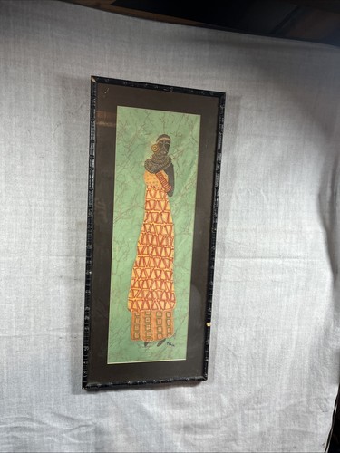 Vintage framed african batik - framed,