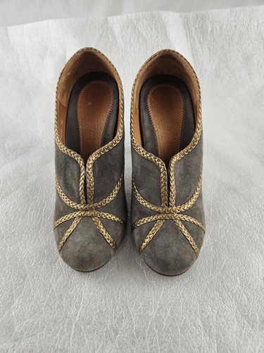 Chie mihara khaki suede - chie, gold
