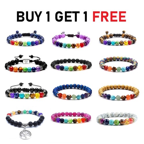 Chakra bracelet natural - 7,