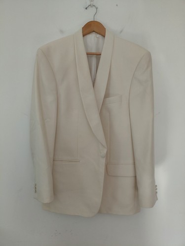 Vintage cream tuxedo blazer - cream,