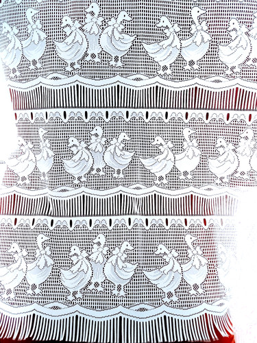 Vintage french pictorial lace - vintage,