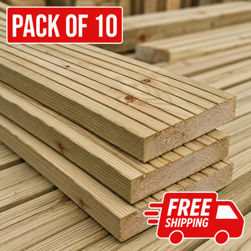 Pressure treated decking - treated,