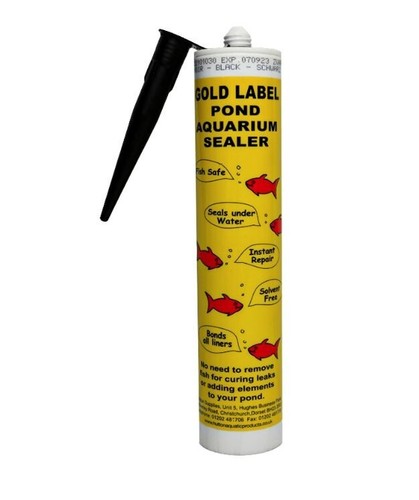 Black pond sealant gold label - black,