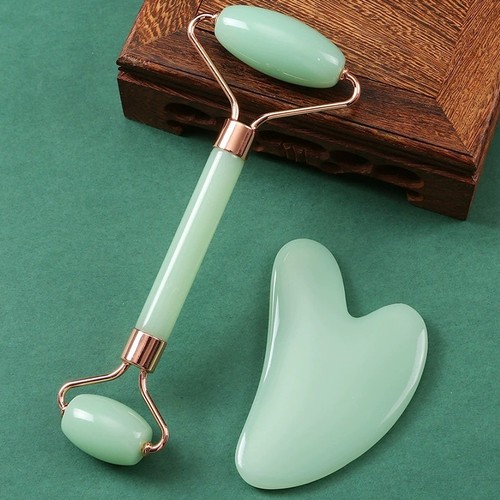 Jade gua sha stone board - stone, face