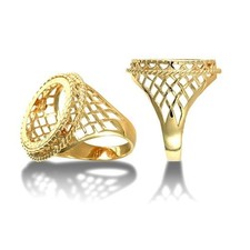 9ct yellow gold hand finished