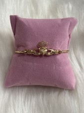 Gold Claddagh Bangle Bracelet