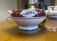 Vintage Burgundy & Gold Floral