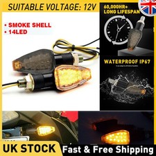 Motorcycle Turn Signal Light Indicators 14 LED 12V Indicator Blinker Amber Smoke