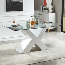 Zanti Clear Glass Dining Table