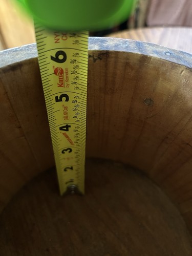 Wood primitive wooden bucket