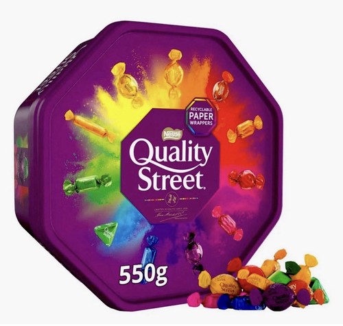 Quality street chocolate - street, tub